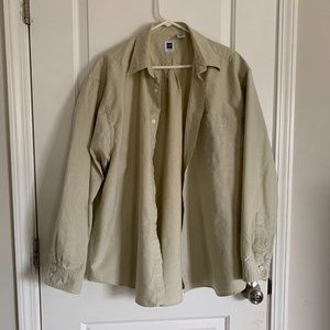 Gap Button Down Tan long sleeve